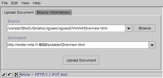upload window