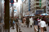 A shopping street in Ginza (Tokyo), at the end of the afternoon on a sunday.