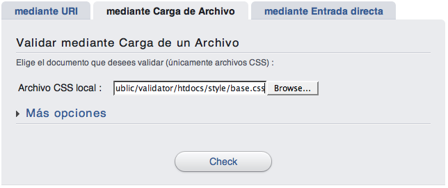 Validación mediante Carga de Archivo